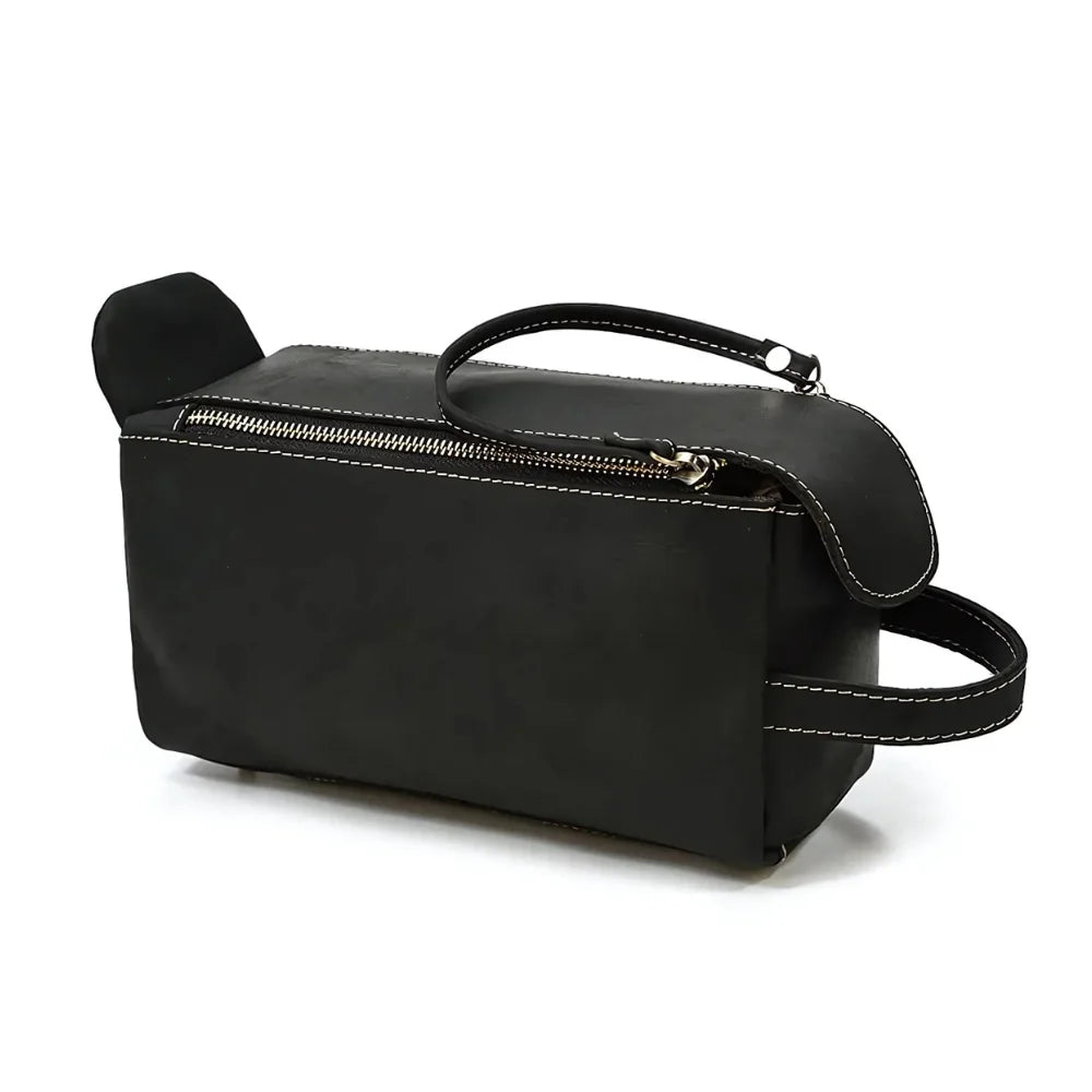 Men’s Leather Dopp Kit - Full-Grain Travel Toiletry Bag