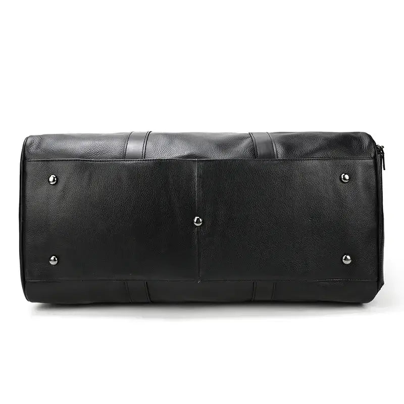 Men’s Leather Duffel Bag – Large Capacity with Shoe Compartment