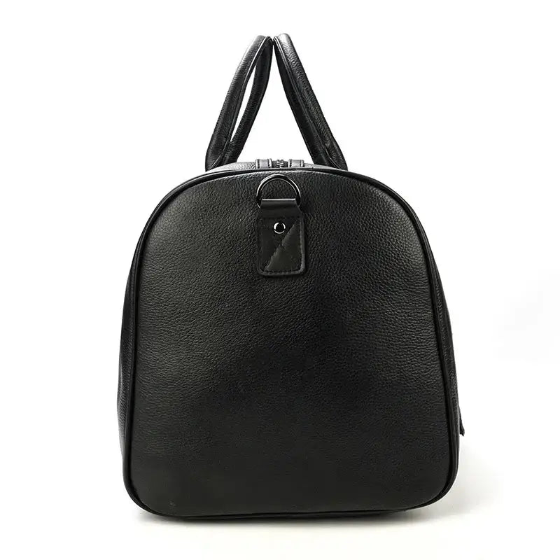 Men’s Leather Duffel Bag – Large Capacity with Shoe Compartment