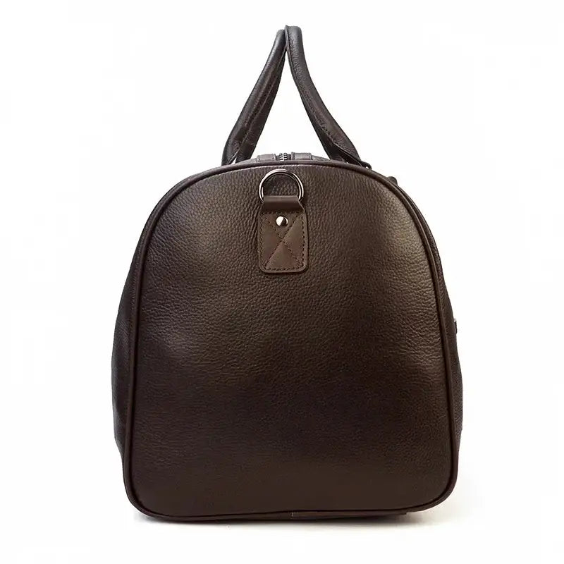 Men’s Leather Duffel Bag – Large Capacity with Shoe Compartment