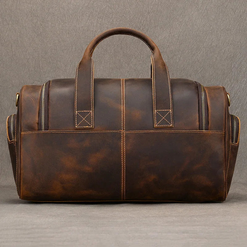 Men’s Leather Duffle Bag - Carry-On Weekender