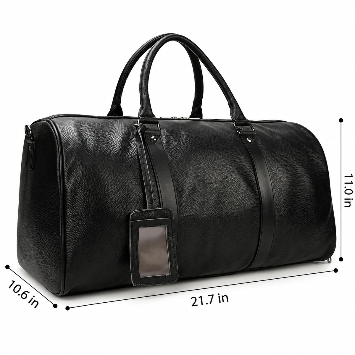 Men’s Leather Duffle Bag – Large Capacity with Shoe Compartment