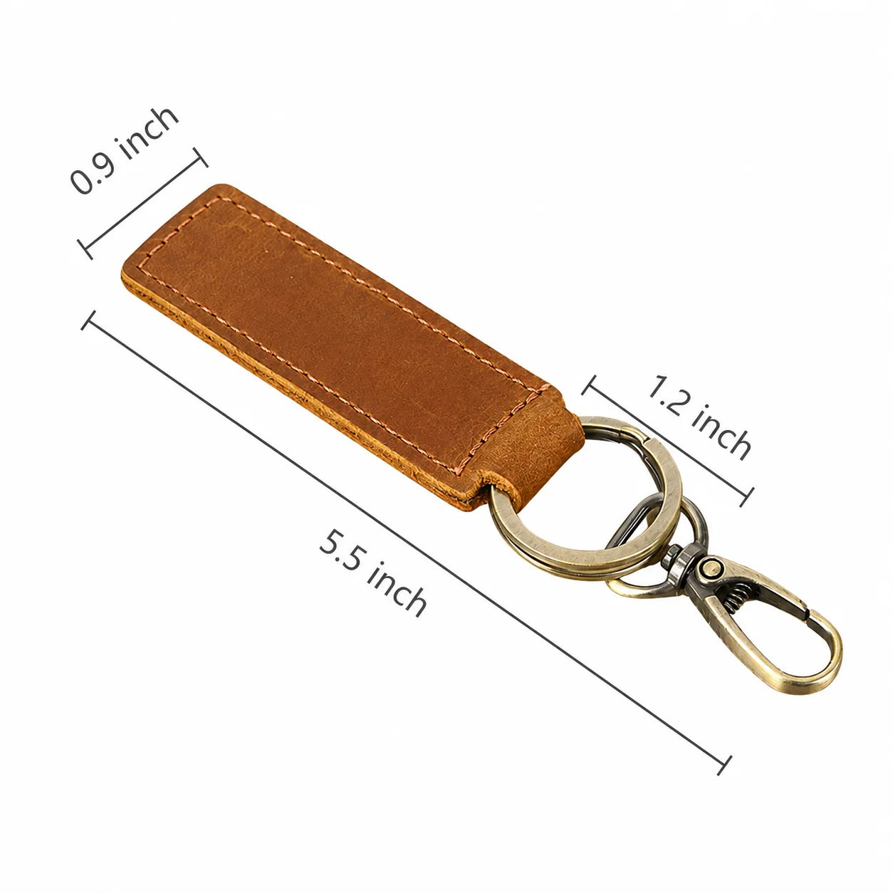 Men’s Leather Keychain - 3-Piece Set