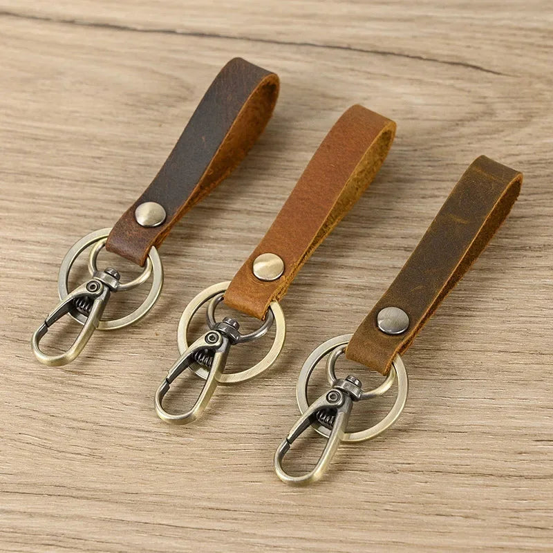 Men’s Leather Keychain - 3-Piece Set - Slim