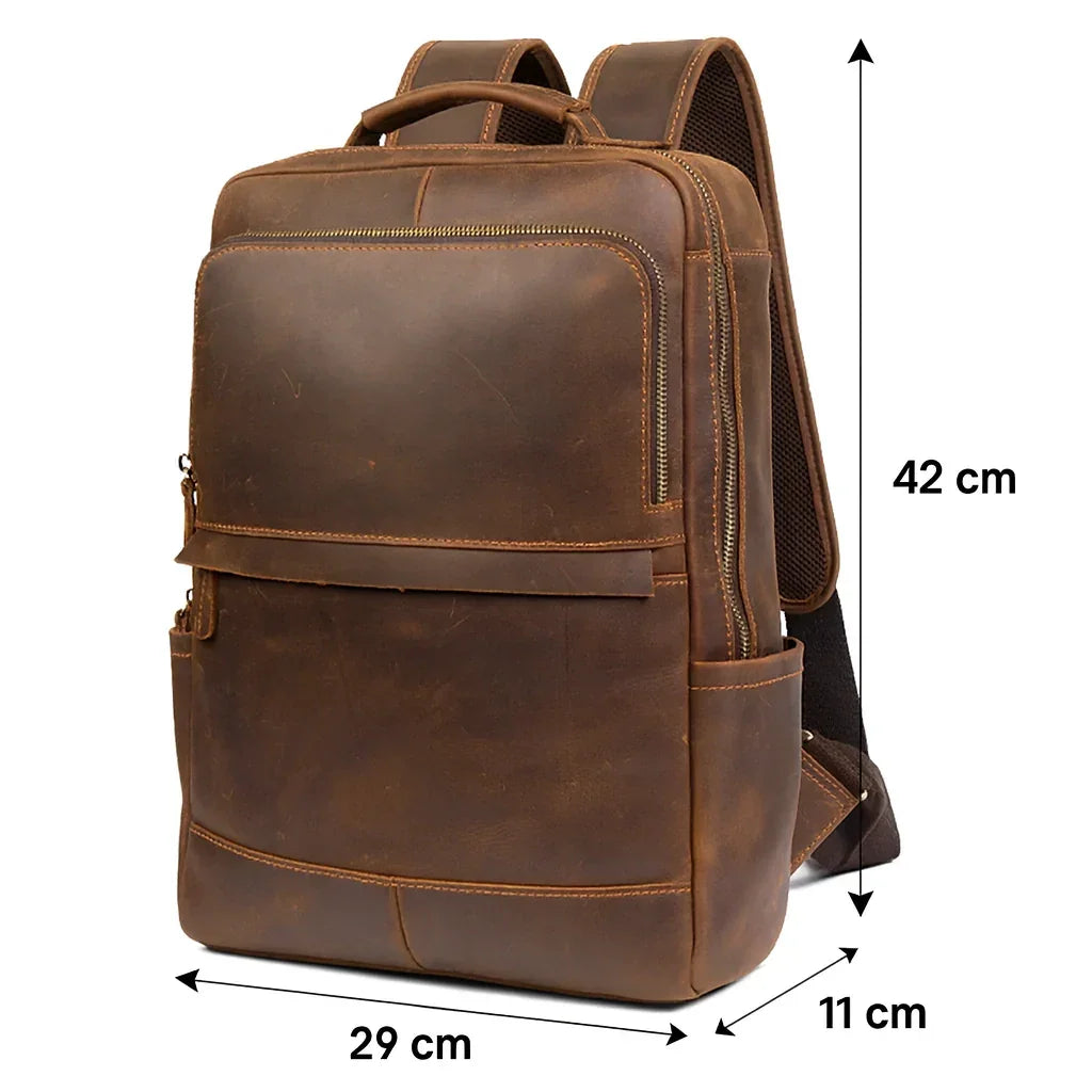 Men’s Leather Laptop Backpack – 15.6’’ Work Bag