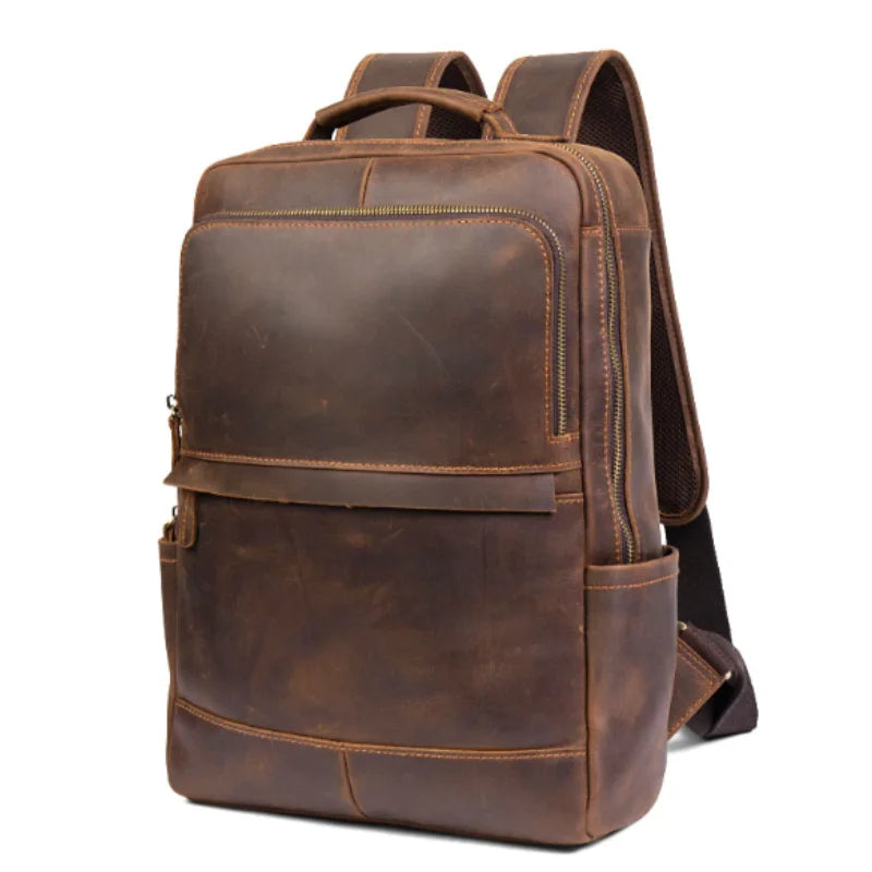 Men’s Leather Laptop Backpack – 15.6’’ Work Bag