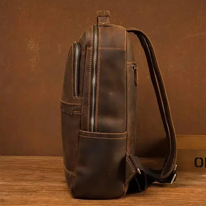 Men’s Leather Laptop Backpack – 15.6’’ Work Bag