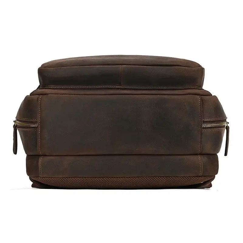 Men’s Leather Laptop Backpack – Large Capacity Work & Travel Bag
