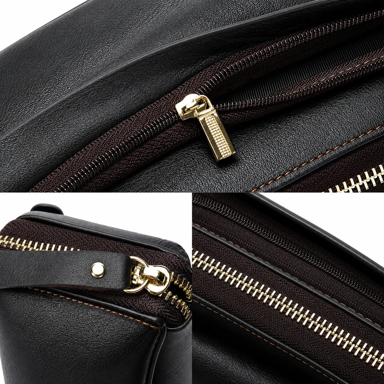 Men’s Leather Long Wallet - Zip Around Card Organizer