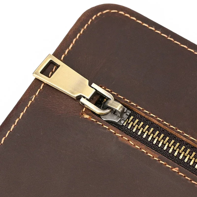 Men’s Leather Padfolio - Zip Around 3-Ring Binder
