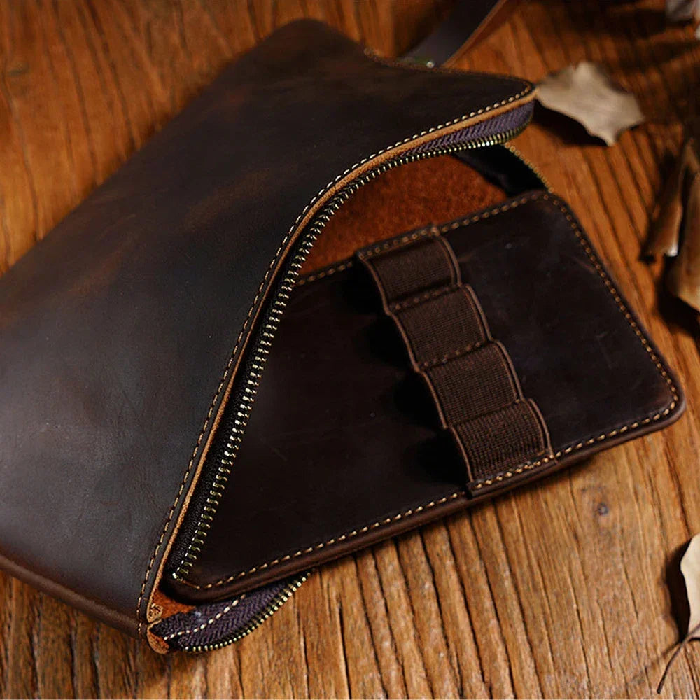 Men’s Leather Pen Case - Card & Cash Organizer
