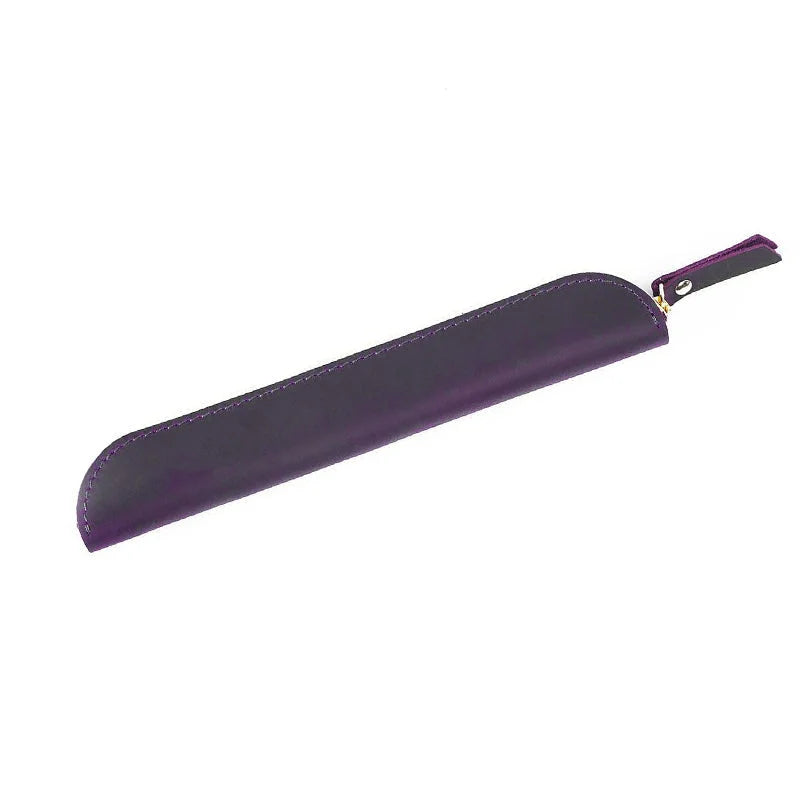 Men’s Leather Pen Case - Zip Closure Single Pen Sleeve