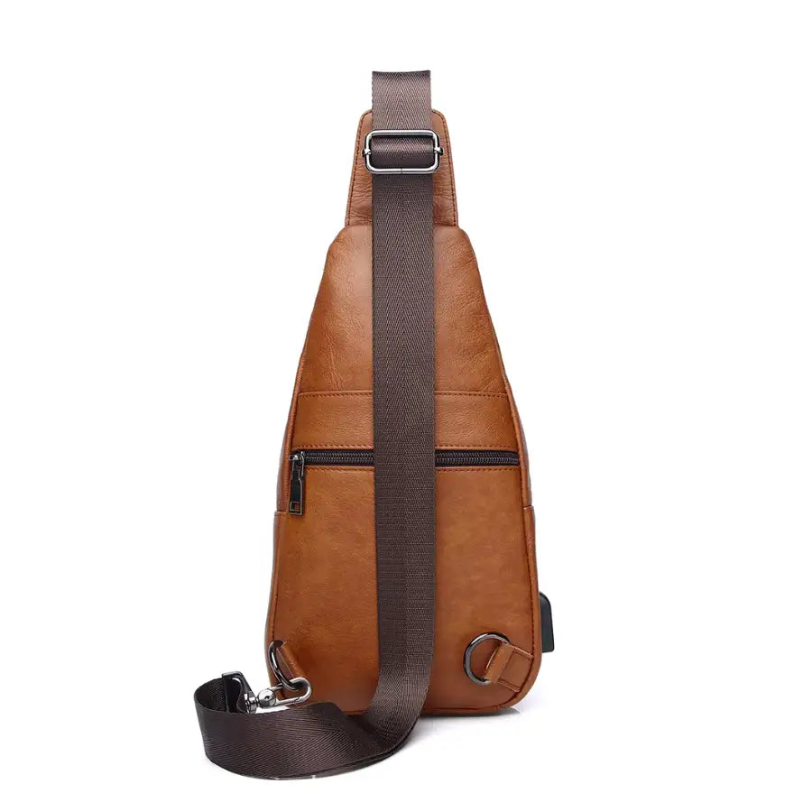 Men’s Leather Sling Bag – Compact Crossbody Everyday Carry