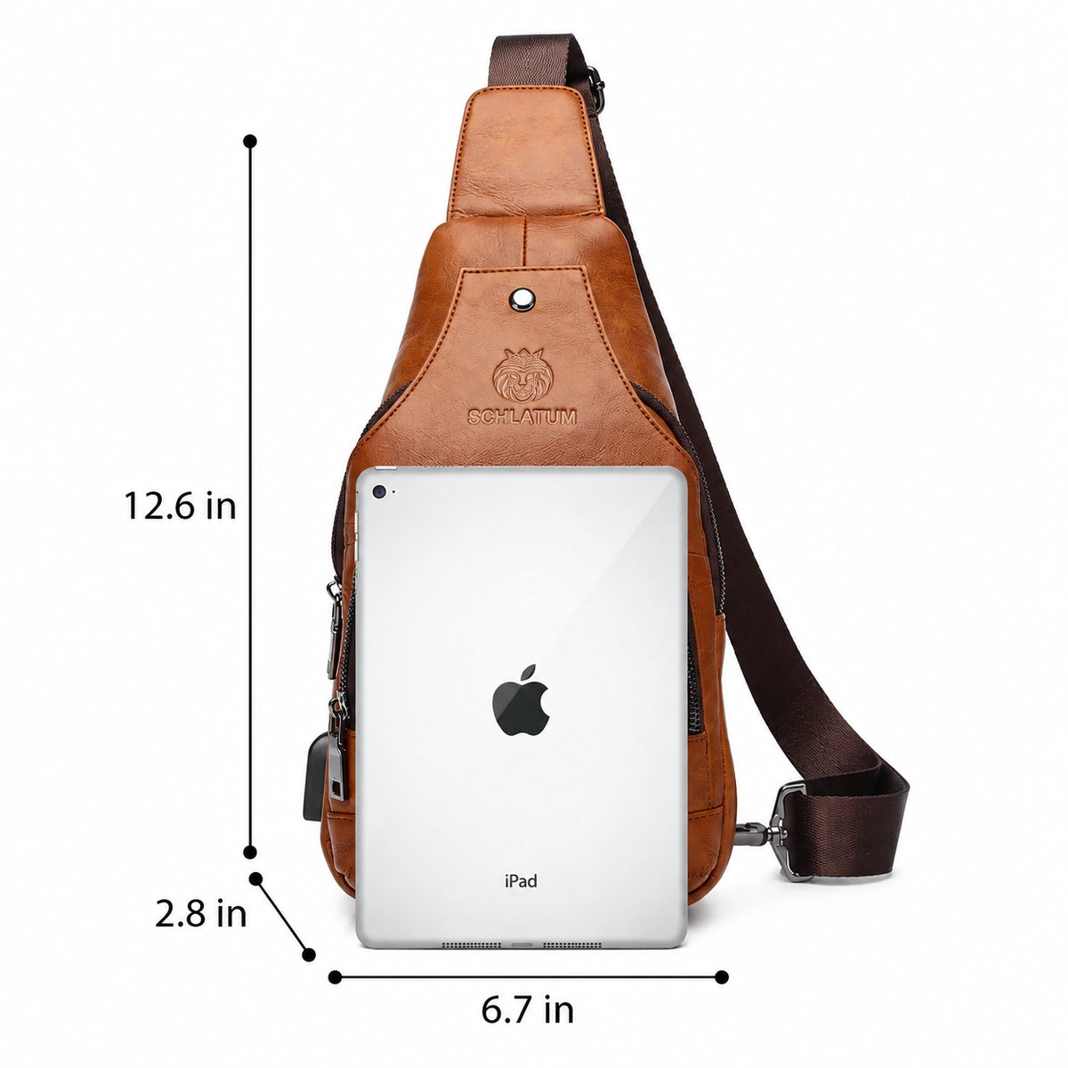 Men’s Leather Sling Bag – Compact Crossbody Everyday Carry