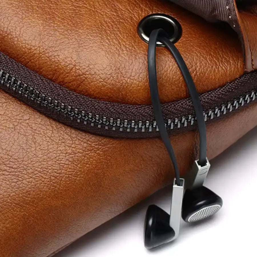 Men’s Leather Sling Bag – Compact Crossbody Everyday Carry