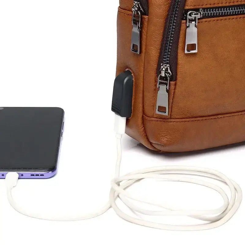 Men’s Leather Sling Bag – Compact Crossbody Everyday Carry