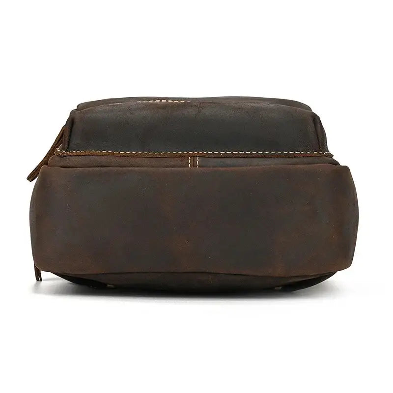 Men’s Leather Sling Bag – Crazy Horse Crossbody Chest Bag