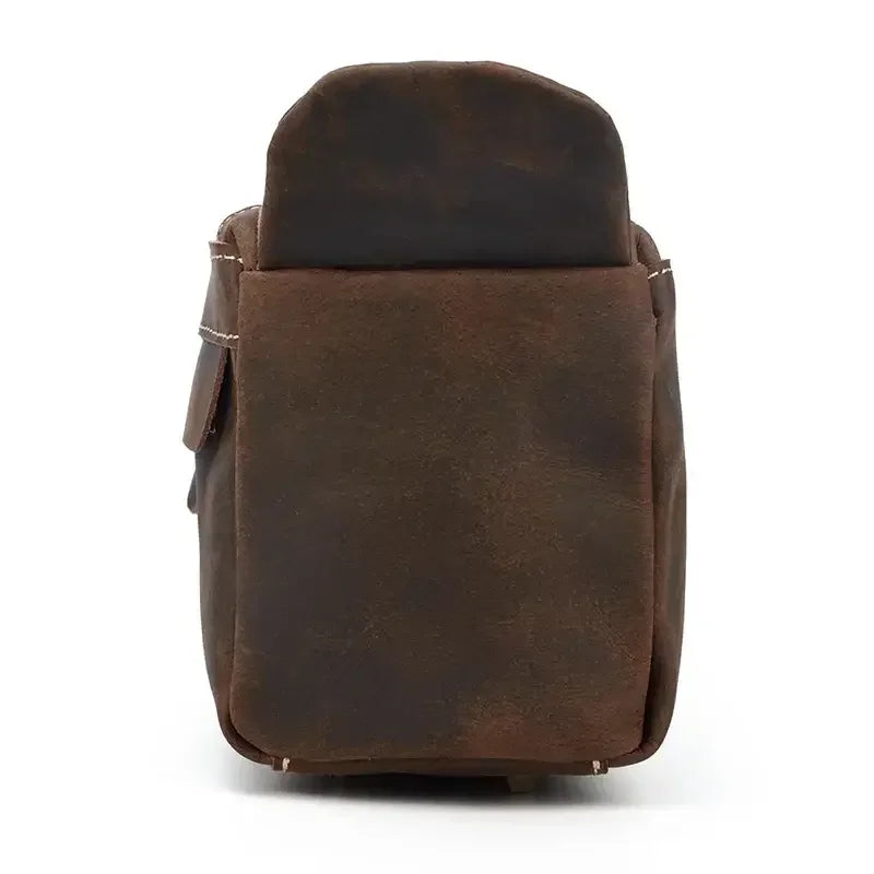 Men’s Leather Toiletry Bag – Compact Travel Dopp Kit