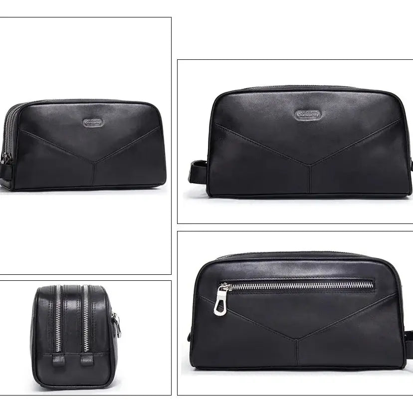 Men’s Leather Toiletry Bag – Vintage Travel Dopp Kit