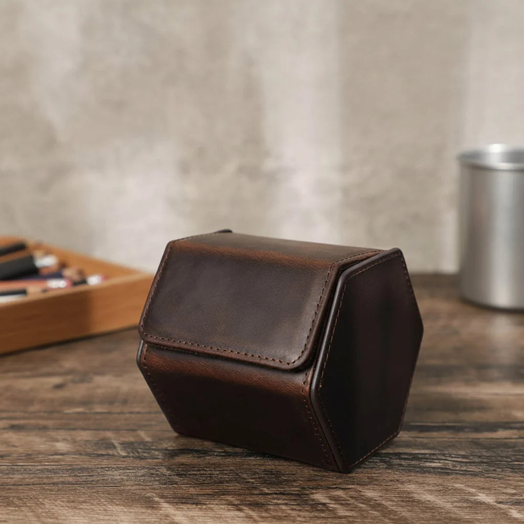 Men’s Leather Watch Box - Multi-Watch Storage Case