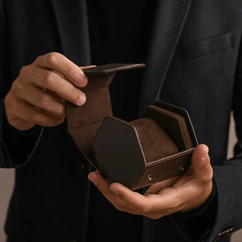 Men’s Leather Watch Box - Multi-Watch Storage Case