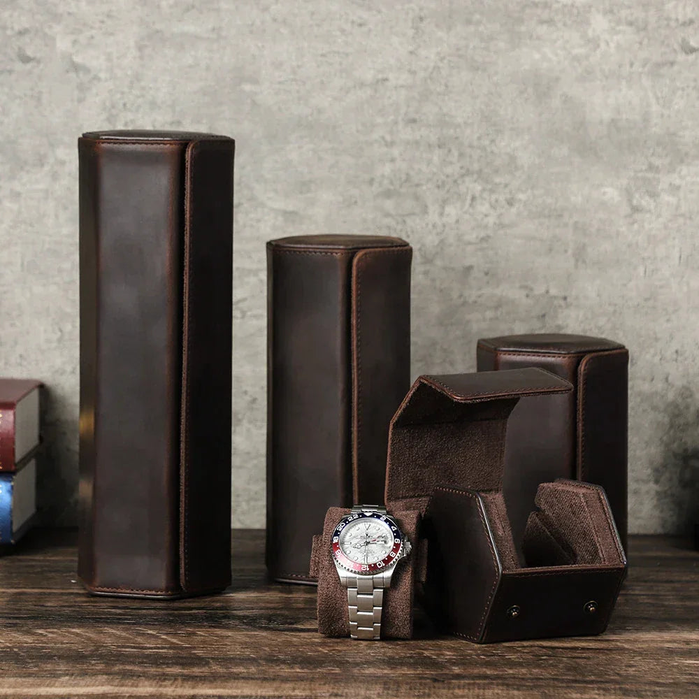 Men’s Leather Watch Box - Multi-Watch Storage Case