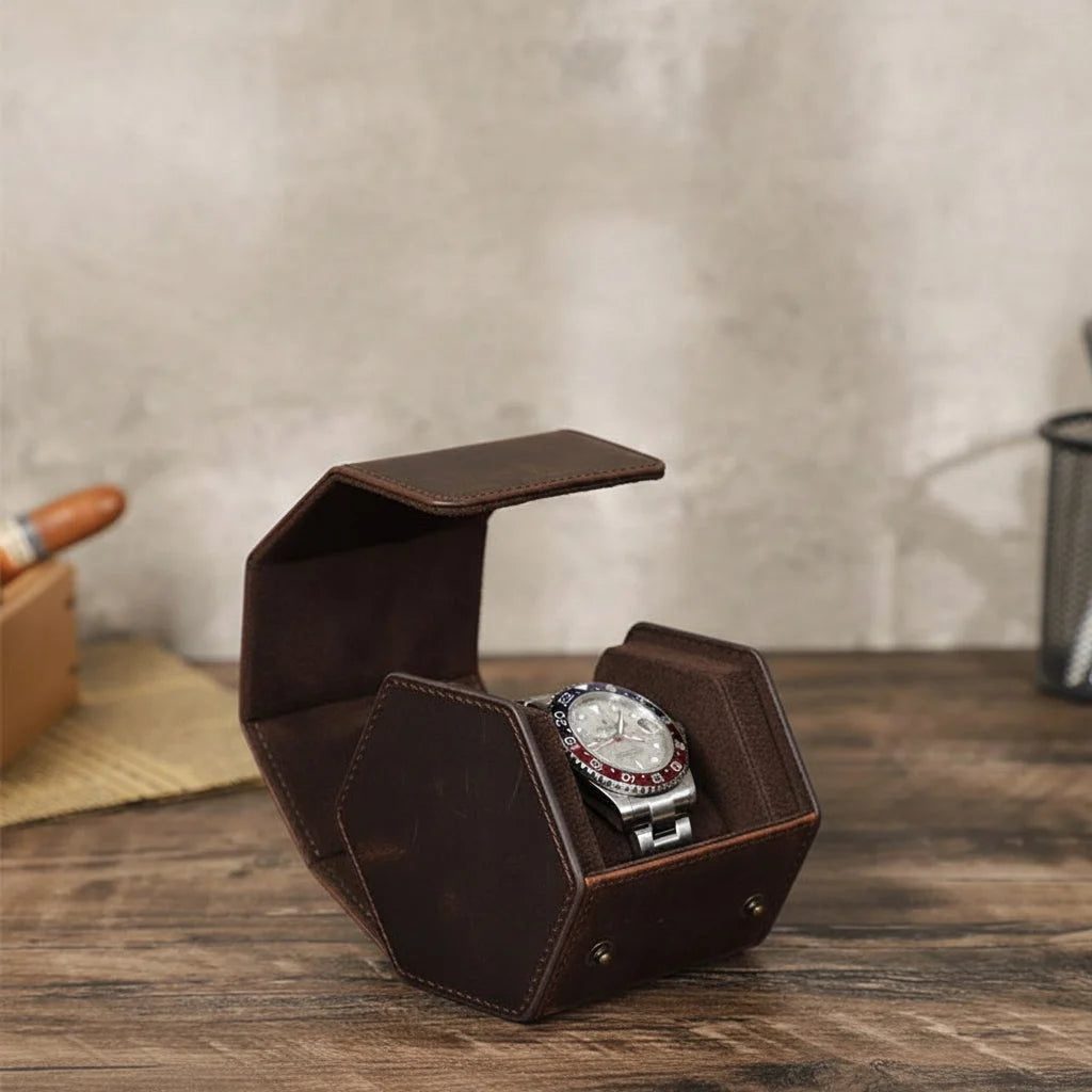 Men’s Leather Watch Box - Multi-Watch Storage Case