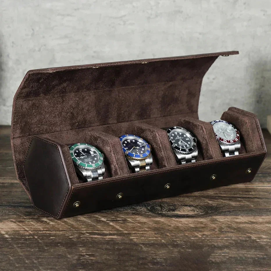 Men’s Leather Watch Box - Multi-Watch Storage Case