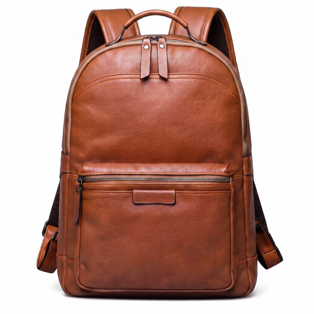 Men’s Leather Work Backpack – 15.6’’ Laptop Carry - Brown
