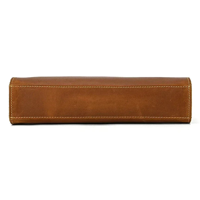 Men’s Leather Wrist Wallet - Zip Pocket Card & Cash Case