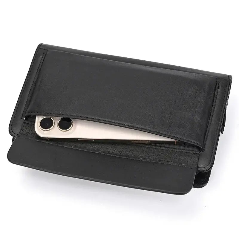 Men’s Leather Zip Wallet – Single or Double Zip Clutch