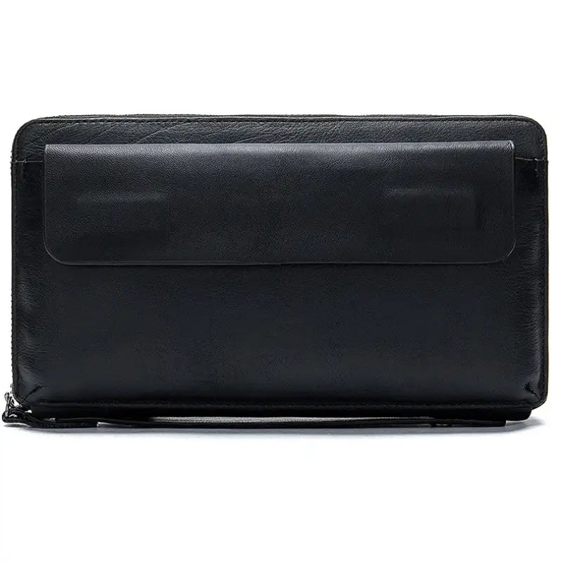 Men’s Leather Zip Wallet – Single or Double Zip Clutch