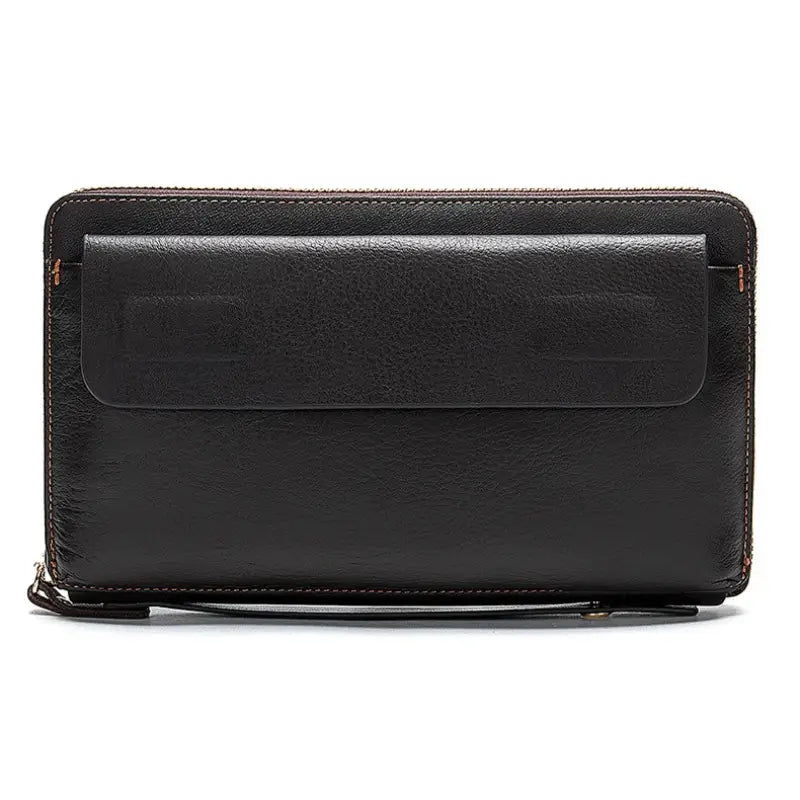 Men’s Leather Zip Wallet – Single or Double Zip Clutch