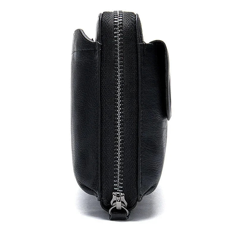 Men’s Leather Zip Wallet – Single or Double Zip Clutch