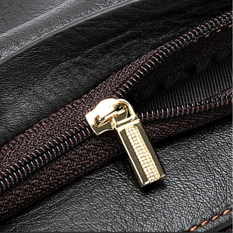 Men’s Leather Zip Wallet – Single Zip Clutch
