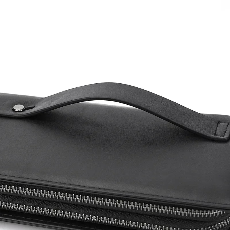 Men’s Leather Zip Wallet – Single or Double Zip Clutch