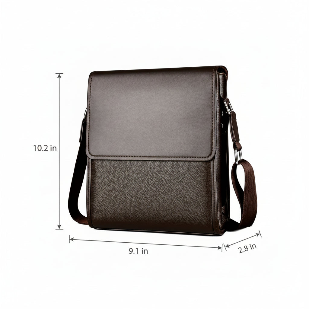 Men’s Messenger Bag - Vertical Organizer Design