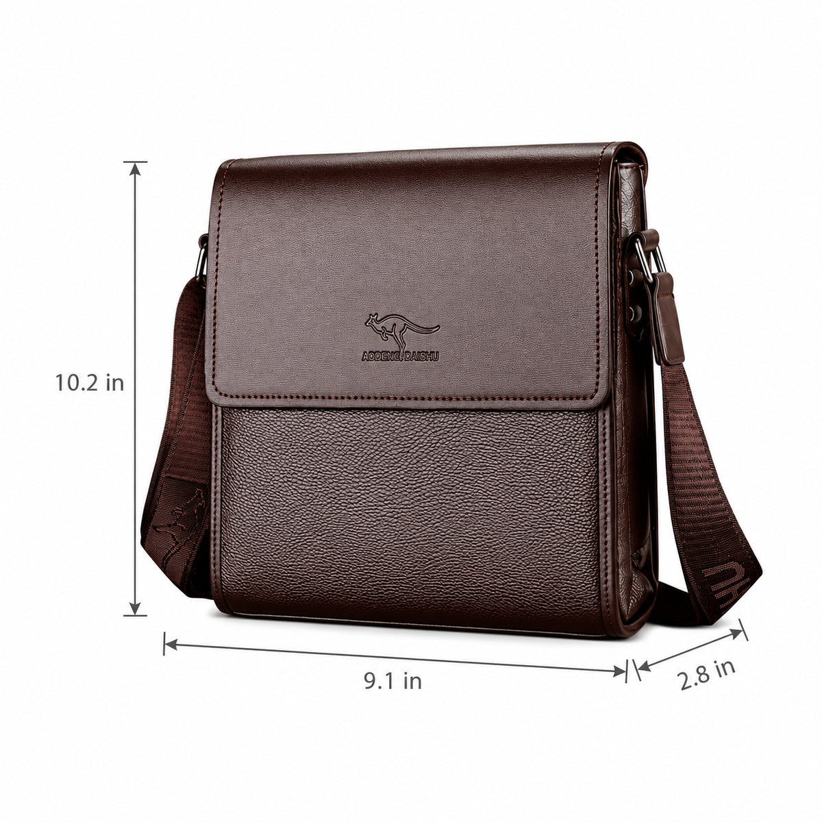 Men’s Messenger Bag - Vertical Organizer Design