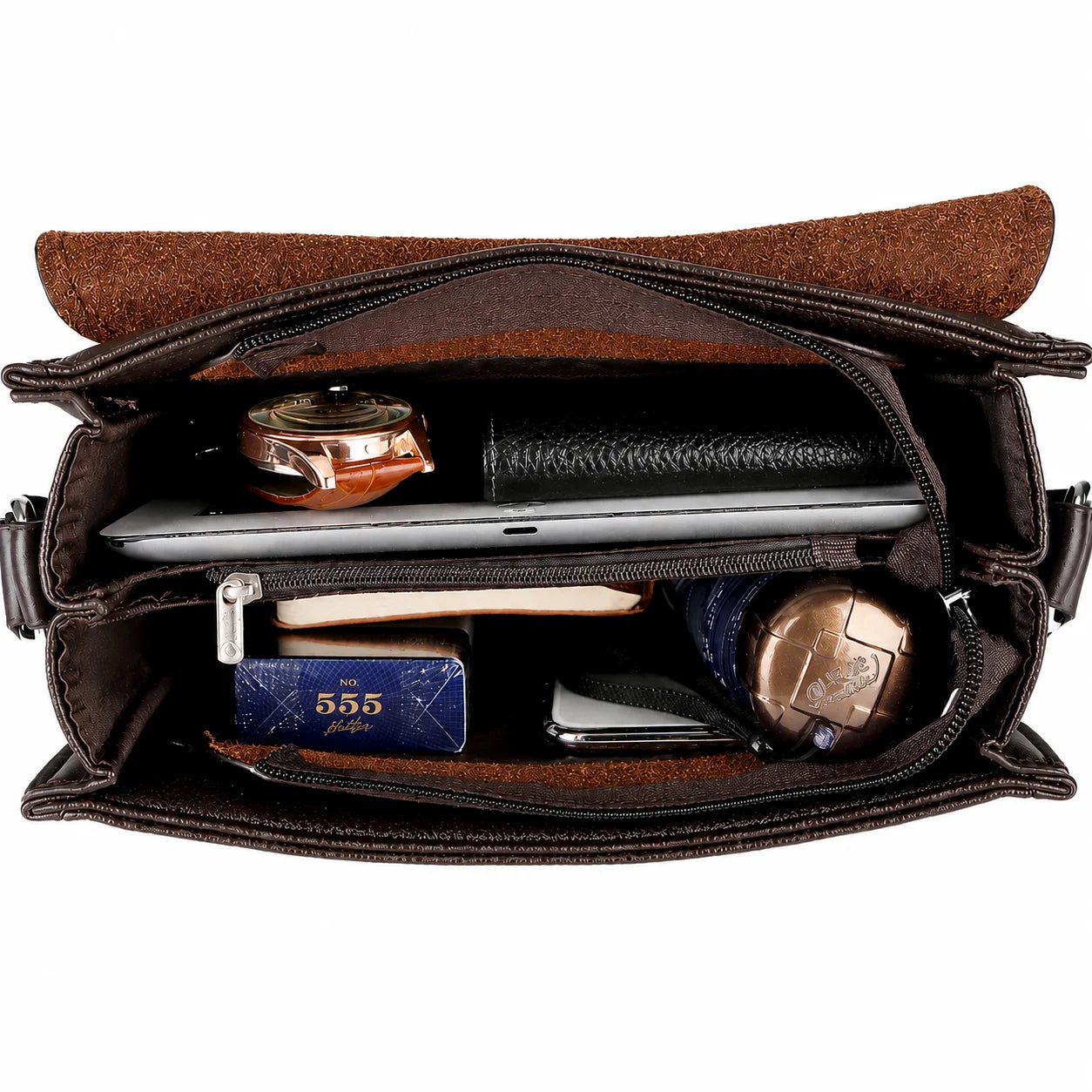 Men’s Messenger Bag - Vertical Organizer Design