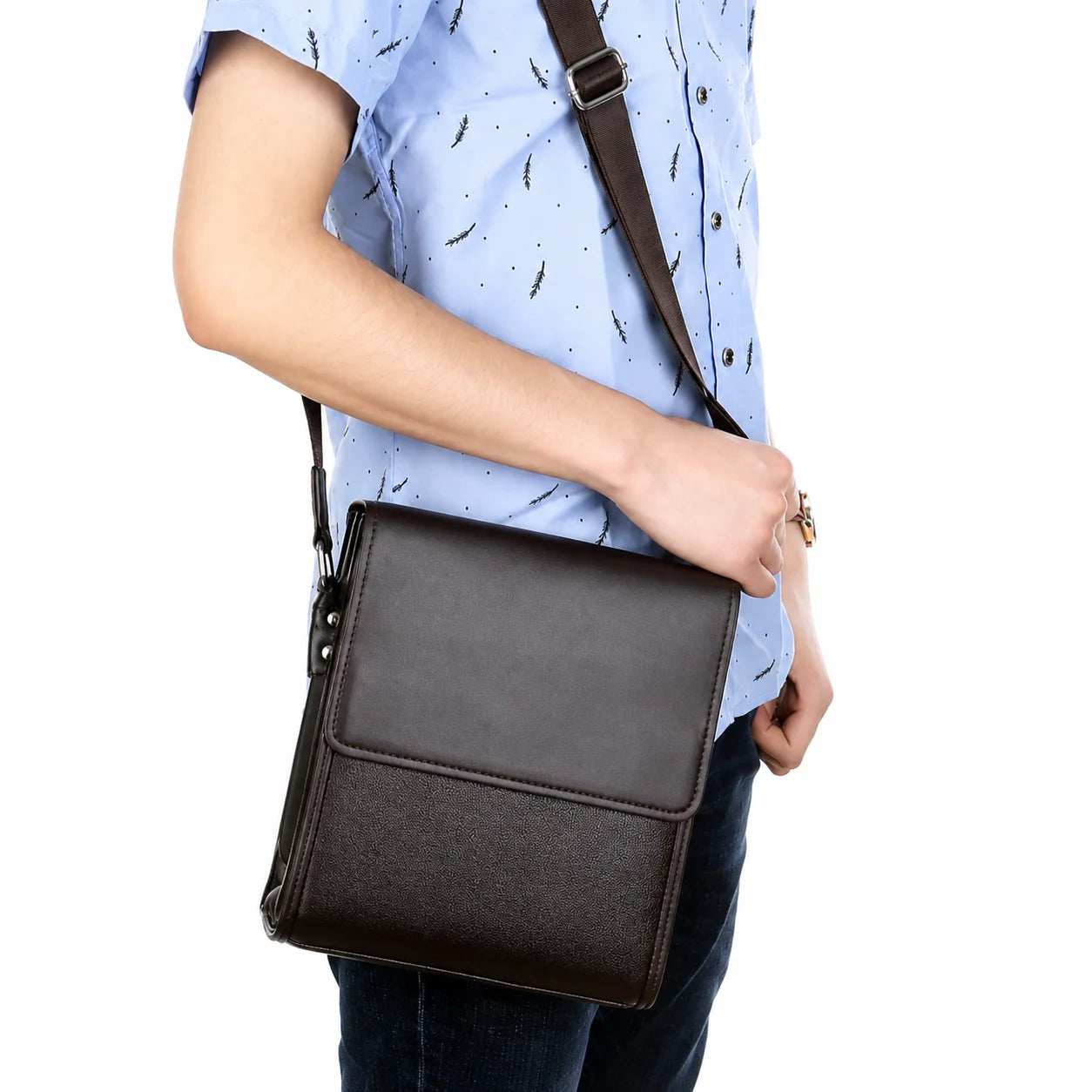 Men’s Messenger Bag - Vertical Organizer Design