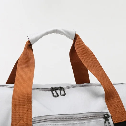 Men’s Nylon Duffle Bag - Trolley Strap Weekender with Shoe Pocket