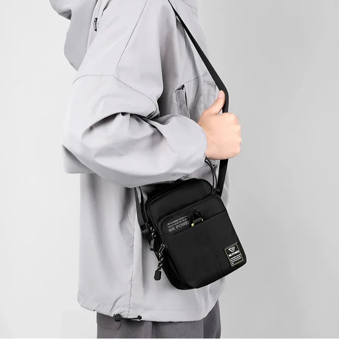 Men’s Nylon Sling Bag - Compact Crossbody Chest Bag