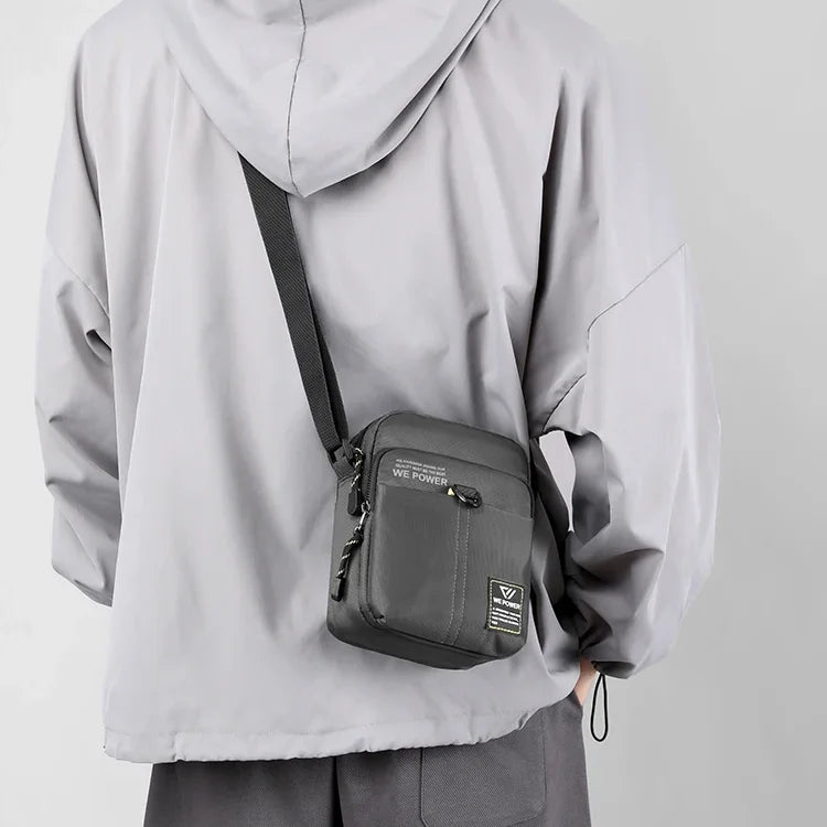 Men’s Nylon Sling Bag - Compact Crossbody Chest Bag