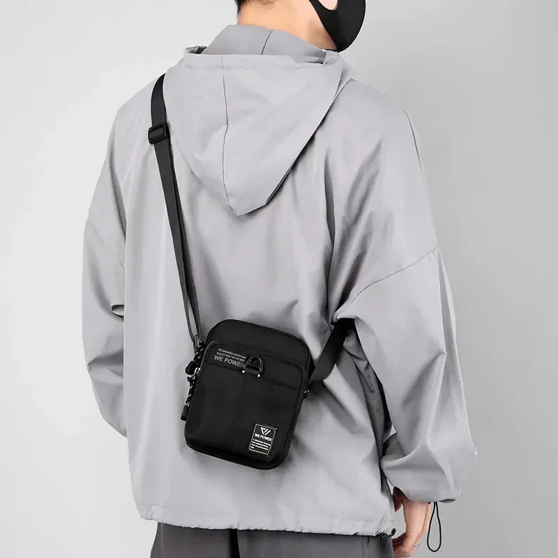 Men’s Nylon Sling Bag - Compact Crossbody Chest Bag