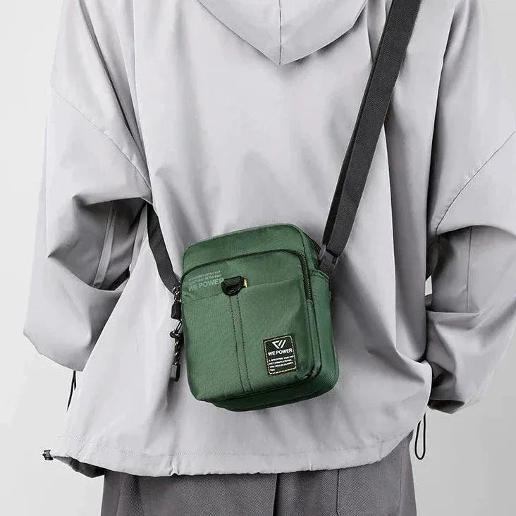 Men’s Nylon Sling Bag - Compact Crossbody Chest Bag