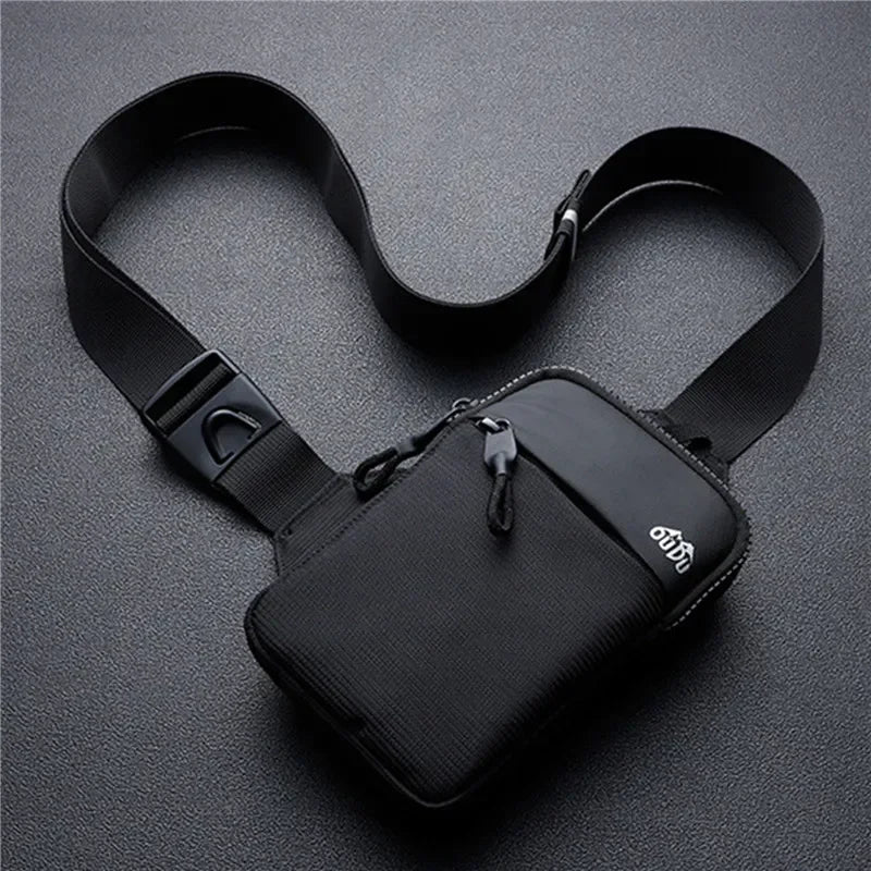 Men’s Nylon Sling Bag - Water-Resistant Chest Bag with Zip Pocket