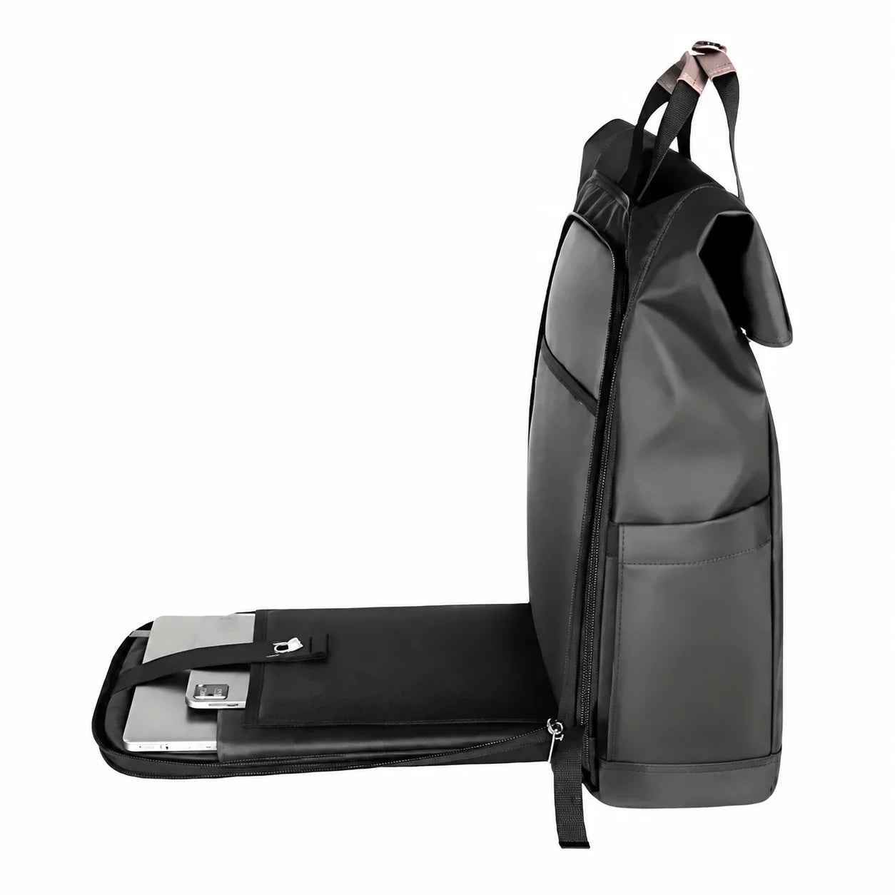 Men’s Roll-Top Backpack - USB Charging 15.6’’ Laptop Bag