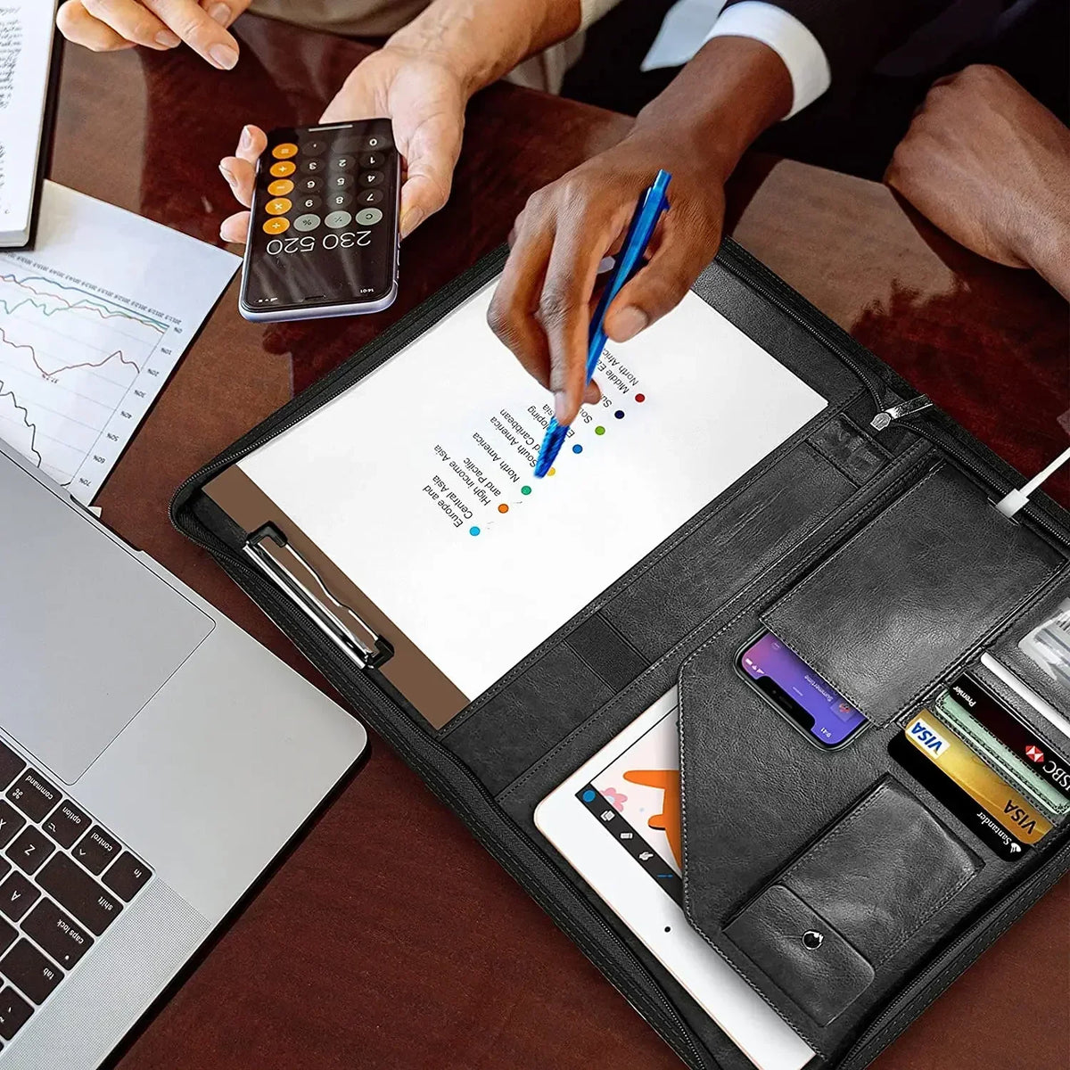 Men’s Padfolio - A4 Clipboard & Tablet Organizer