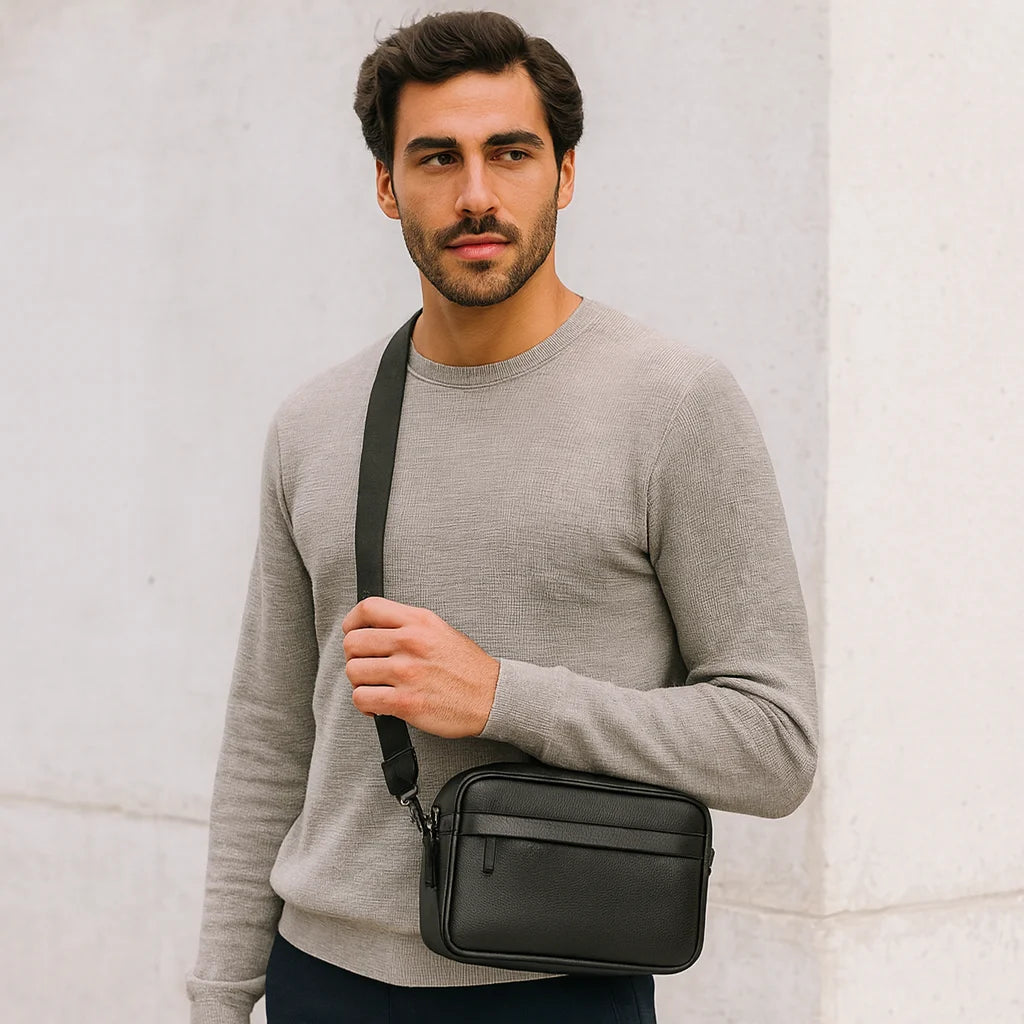 Men’s Rectangular Crossbody Bag – Compact Everyday Carry