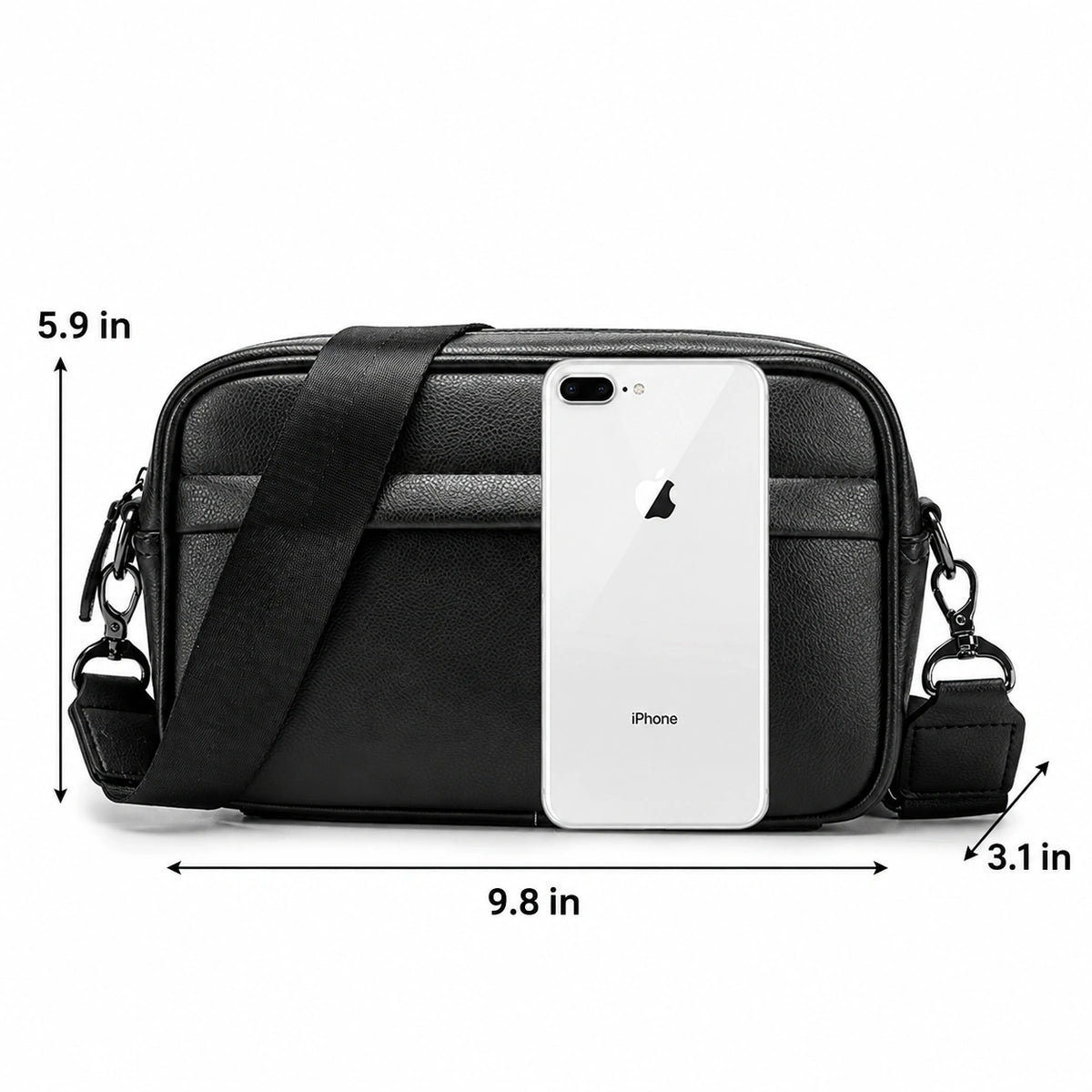 Men’s Rectangular Crossbody Bag – Compact Everyday Carry